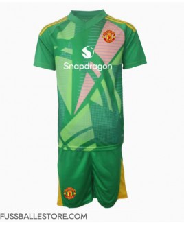 Günstige Manchester United Torwart 3rd trikot Kinder 2024-25 Kurzarm (+ Kurze Hosen)